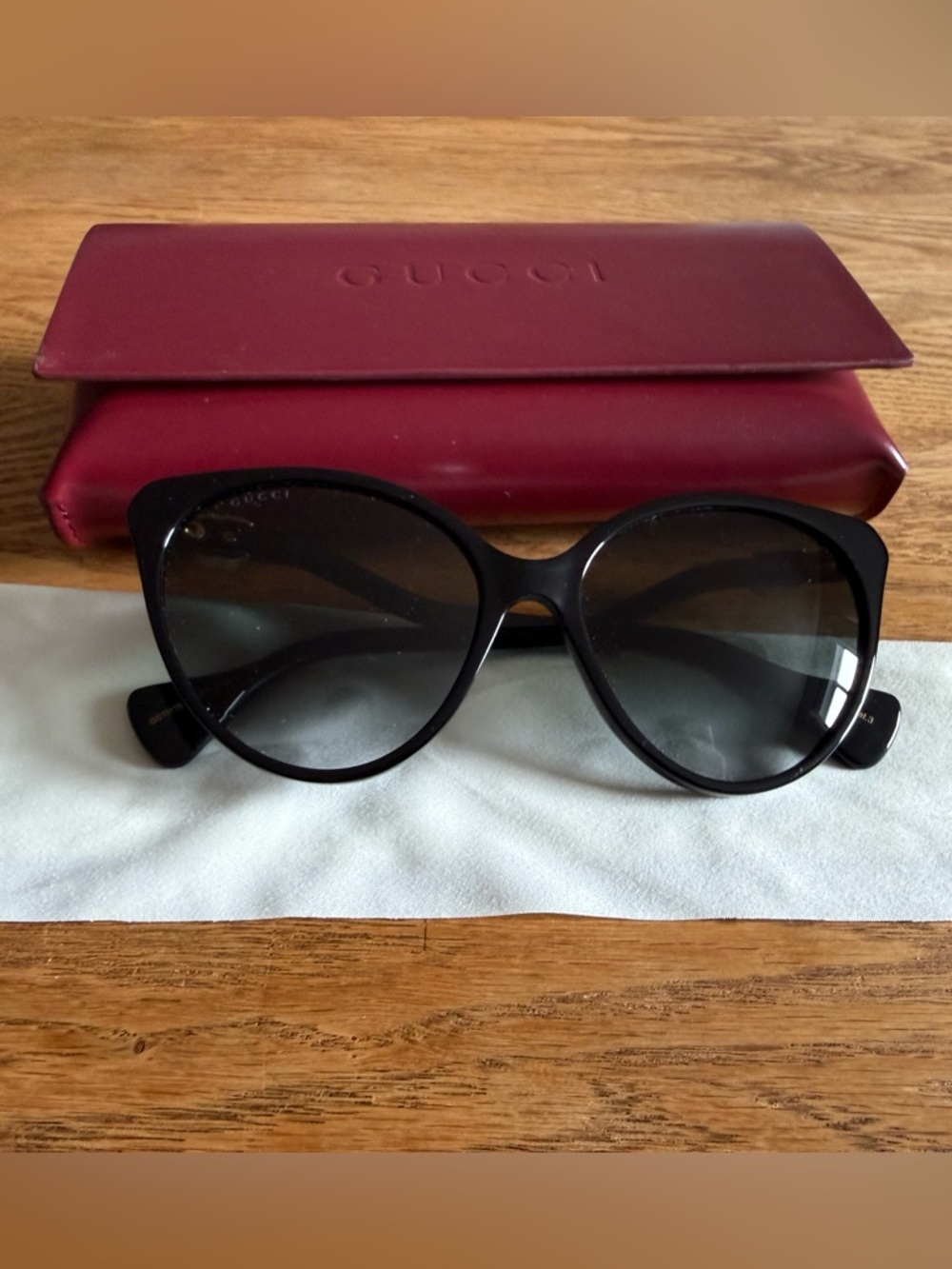 Gucci Black Cat-Eye Sunglasses